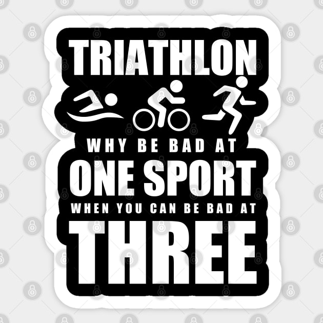Funny Triathlon Jokes for Triathletes Funny Triathlon Jokes Sticker